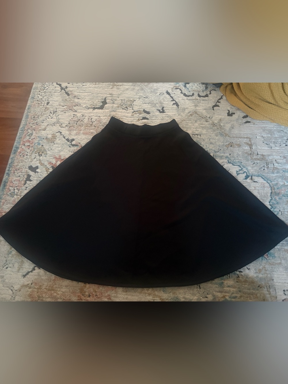 SWS Women's Black A-Line Midi Skirt